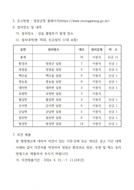 생활폐기물 불법투기 방지용 이동식 CCTV 설치 행정예고(제2024_733호)002.jpg