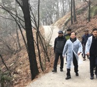 김준성 영광군수, 물무산 행복숲 조성사업 최종점검
