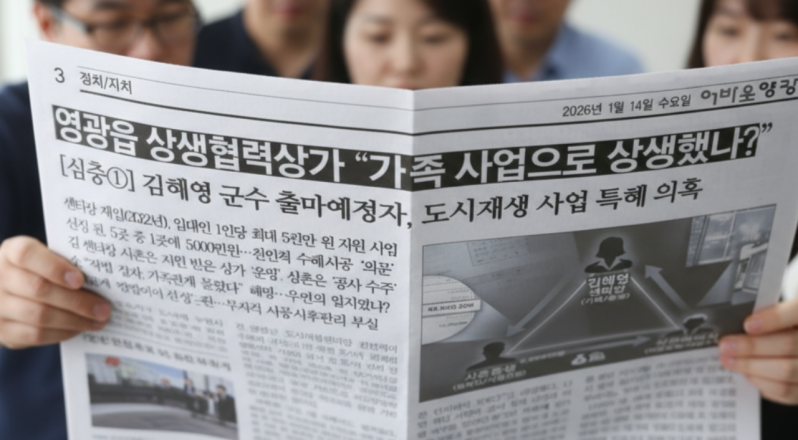 김혜영 군수 출마예정자, 도시재생 사업 특혜 의혹