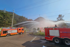영광소방서, 금정산 일대서 산불 방지 훈련 실시