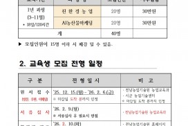 2026학년도 전남생명농업대학 교육생 모집