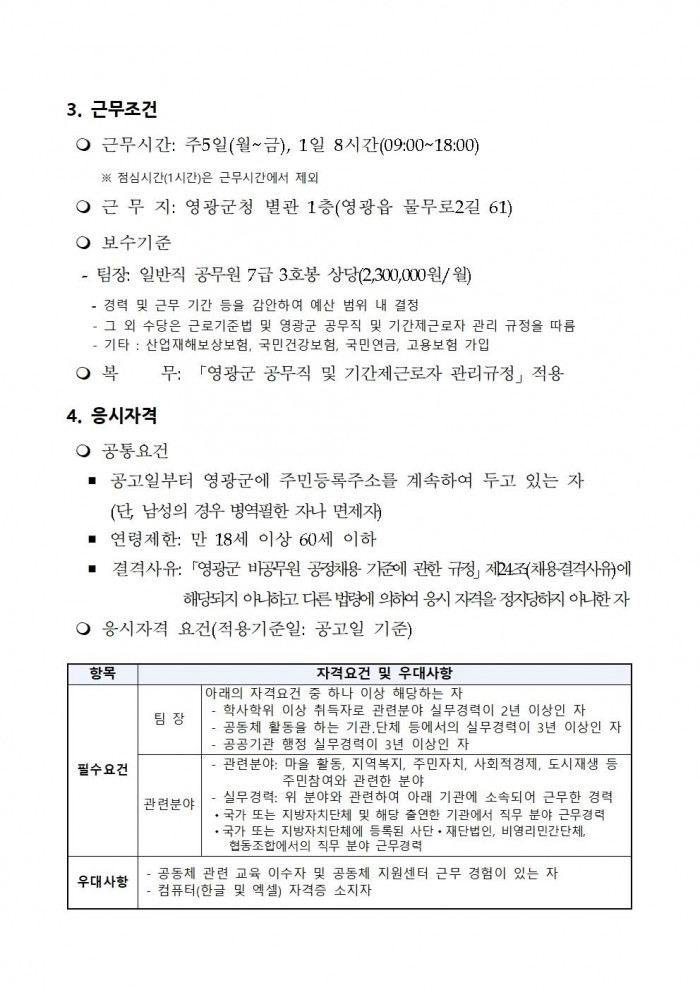 영광군 마을공동체지원센터 기간제근로자 채용 공고002.jpg