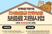 영광군, 전세보증금 반환보증 보증료 최대 40만 원 지원