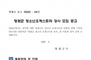 영광군 청소년오케스트라 강사 모집 공고(플루트)