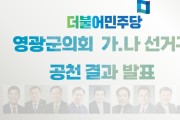 더불어민주당 경선, 영광군의원 공천자 확정