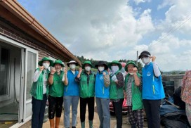 홍농읍 사회단체, 수해 피해 가정 자원봉사