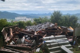 영광군 성산공원 팔각정 ‘성산정’, 자연재해에 무너져