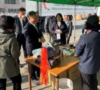 장세일 영광군수, 친환경 벼 매입 현장 찾아 농업인 격려