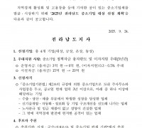 2025년 전라남도 중소기업 대상 선정 계획 공고