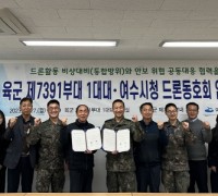 여수시청 드론동호회·육군 제7391부대 1대대 ‘업무협약’